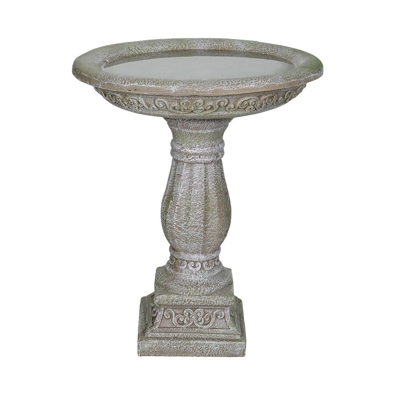 Concrete Antique Bird Bath Ornate Pedestal 23 Inch, photo 4 of 7