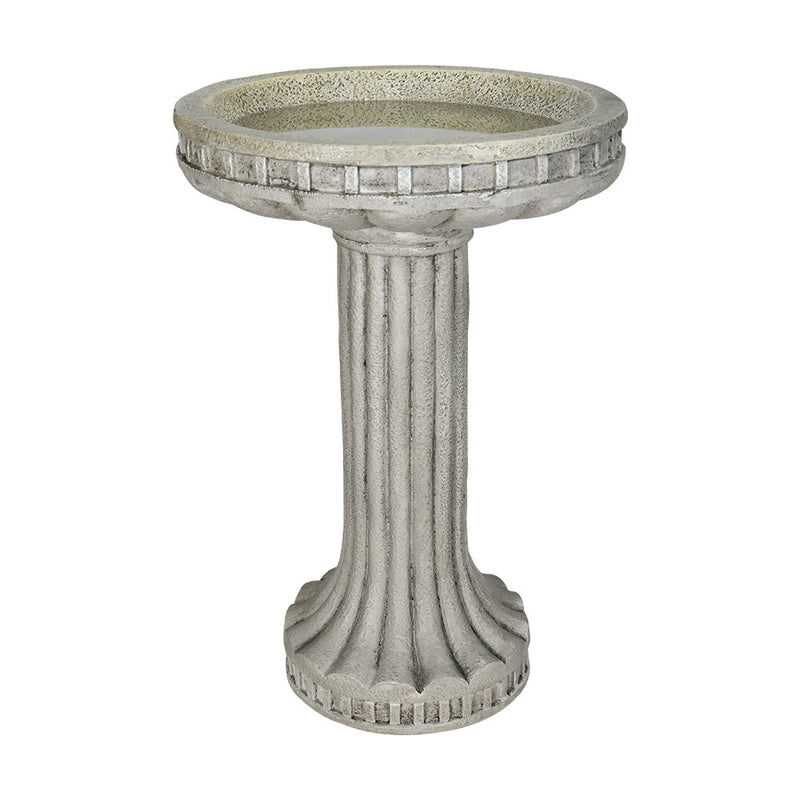 Concrete Pedestal Bird Bath Roman Fluted 24 Inch, photo 4 of 7