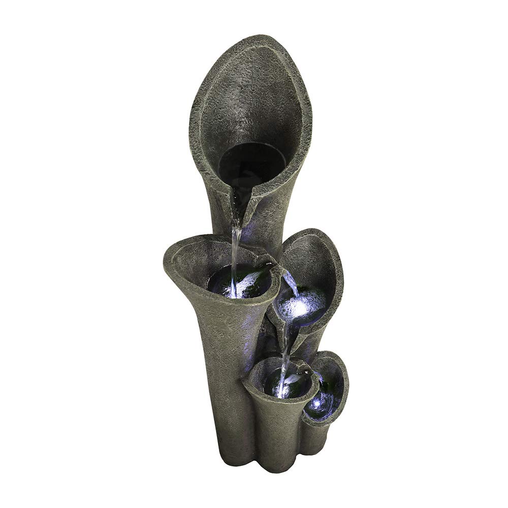 Resin Angled Pillar Outdoor Floor Fountain 39 in 14 lb, photo 6 of 9