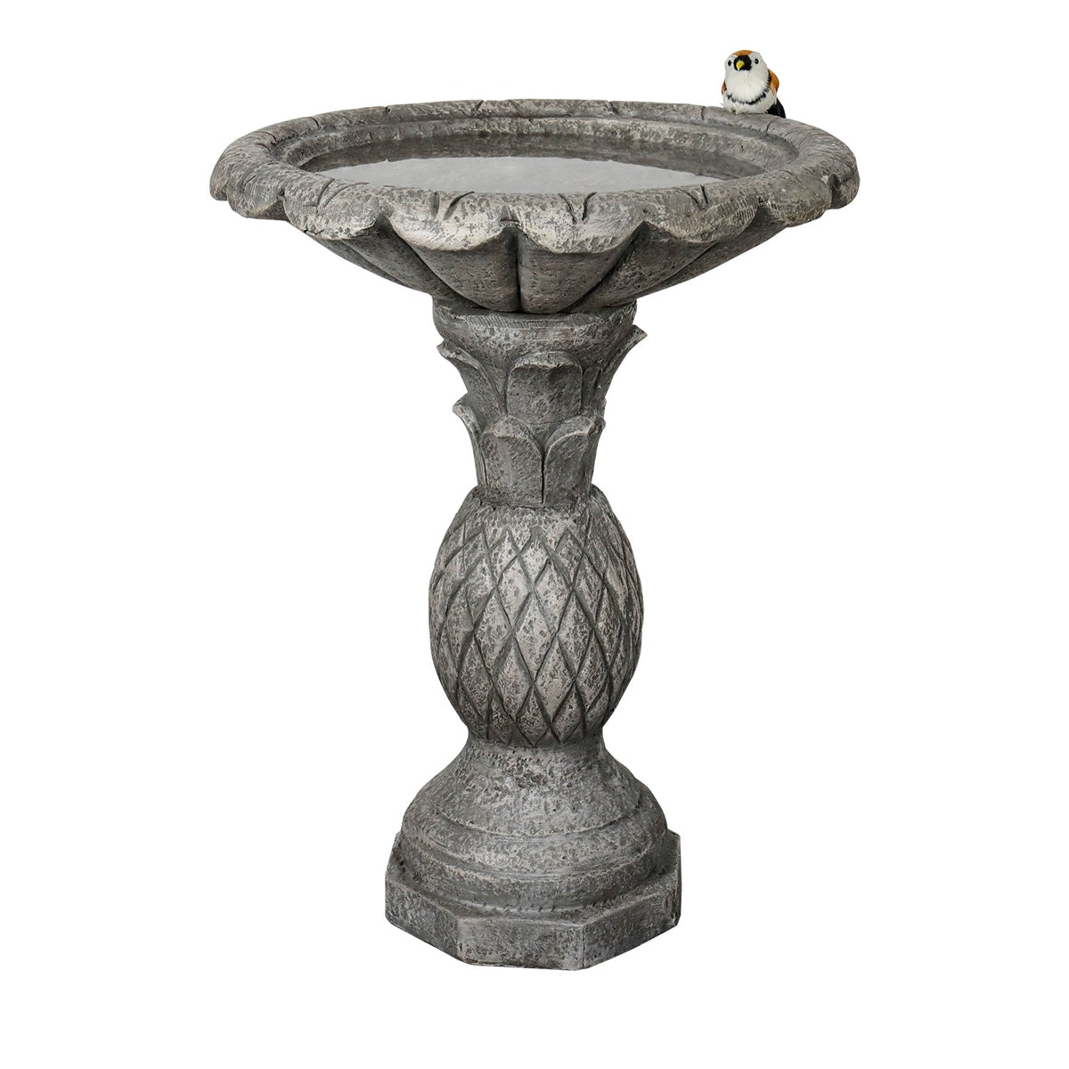 Concrete Pineapple Bird Bath Classical Pedestal 24 Inch, photo 9 of 12