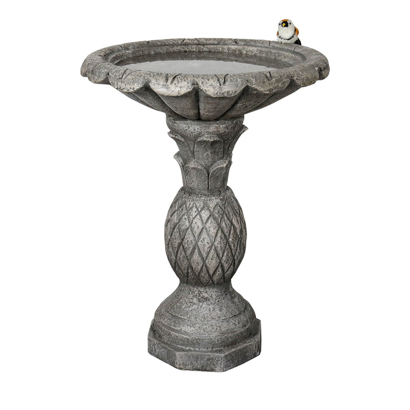 Concrete Pineapple Bird Bath Classical Pedestal 24 Inch, photo 9 of 12