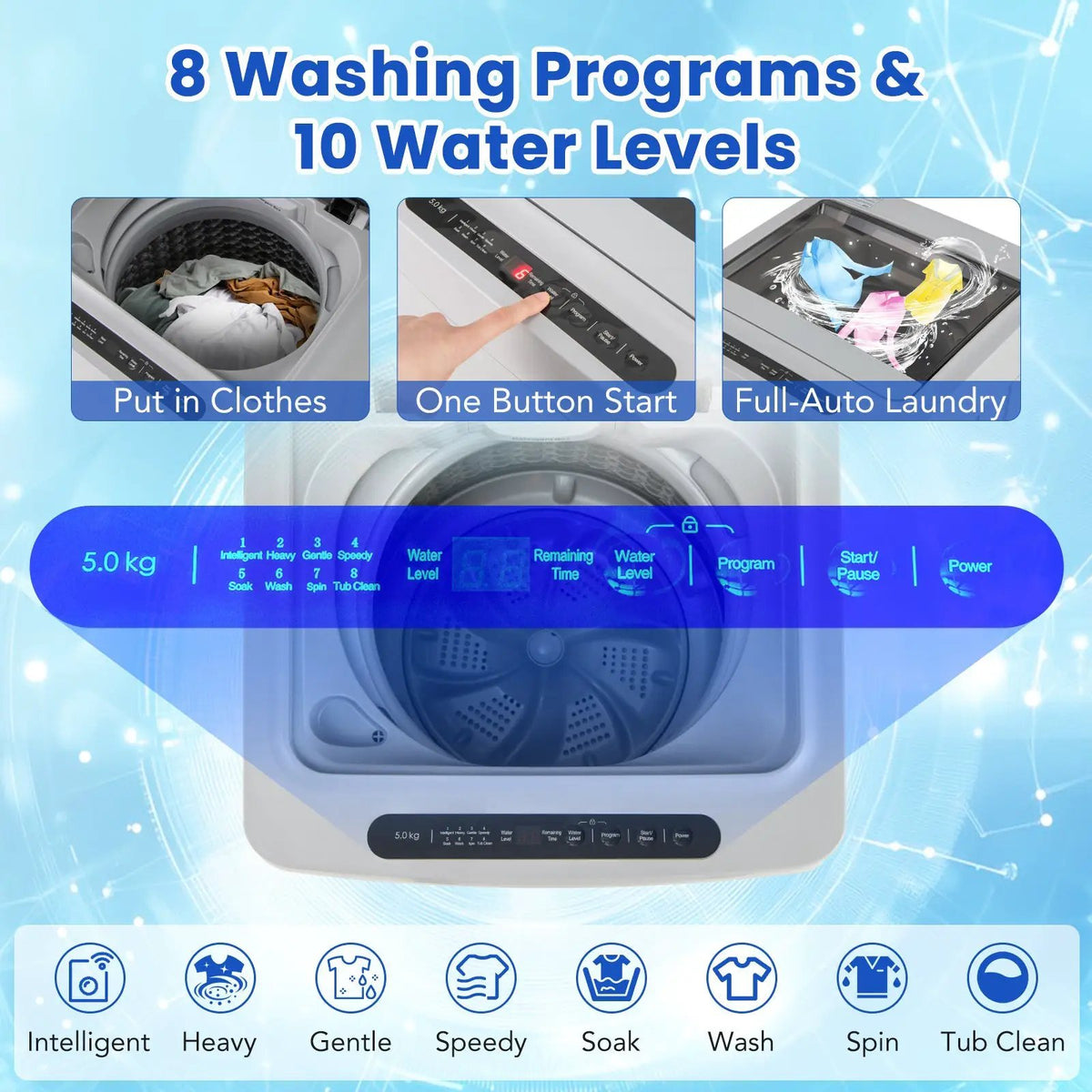 Full-Automatic Washing Machine Washer and Spin Combo, photo 5 of 9