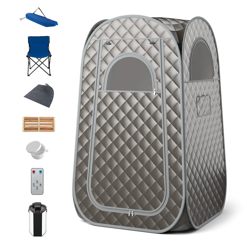 Full-Body Personal Sauna Tent with 1000W 3L Steam Generator for Home Spa Relaxation by DirectDeals