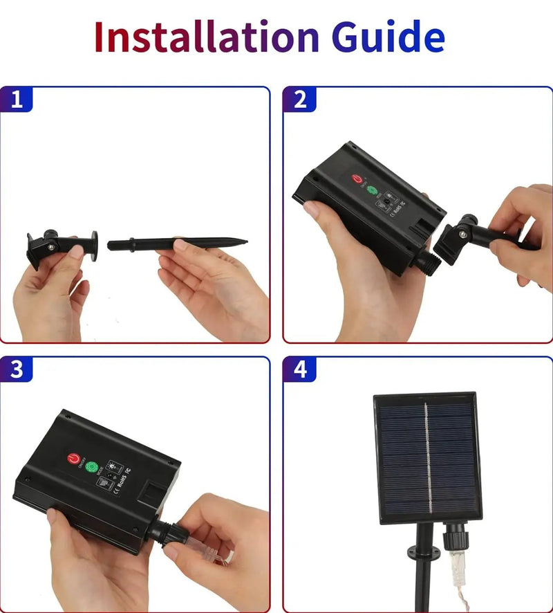 Oversize American Flag Solar Lights 420 Super Bright LEDs 2-in-1 Solar Powered and Plug in Flag Light by Outdoor Solar Outlet