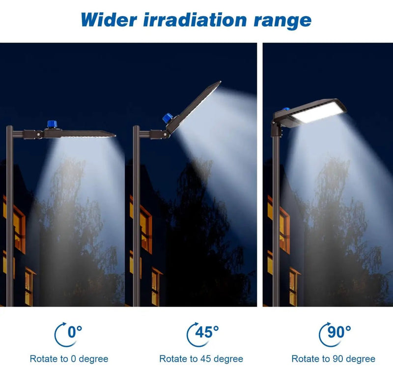 300W LED Parking Lot Light Hard Wire Slip Fitter Mount Dusk to Dawn LED Outdoor Lighting Exterior Flood Light Commercial IP65 Waterproof by Outdoor Solar Outlet