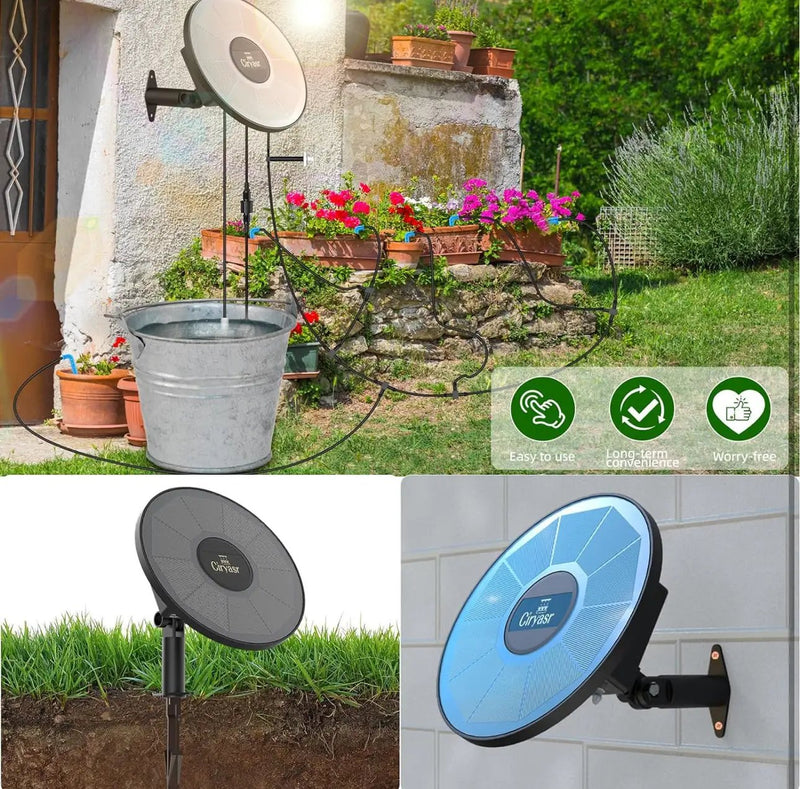 Solar Drip Irrigation System Kit, Automatic Watering System with 6 Timer Modes With 15 Heads by Outdoor Solar Outlet