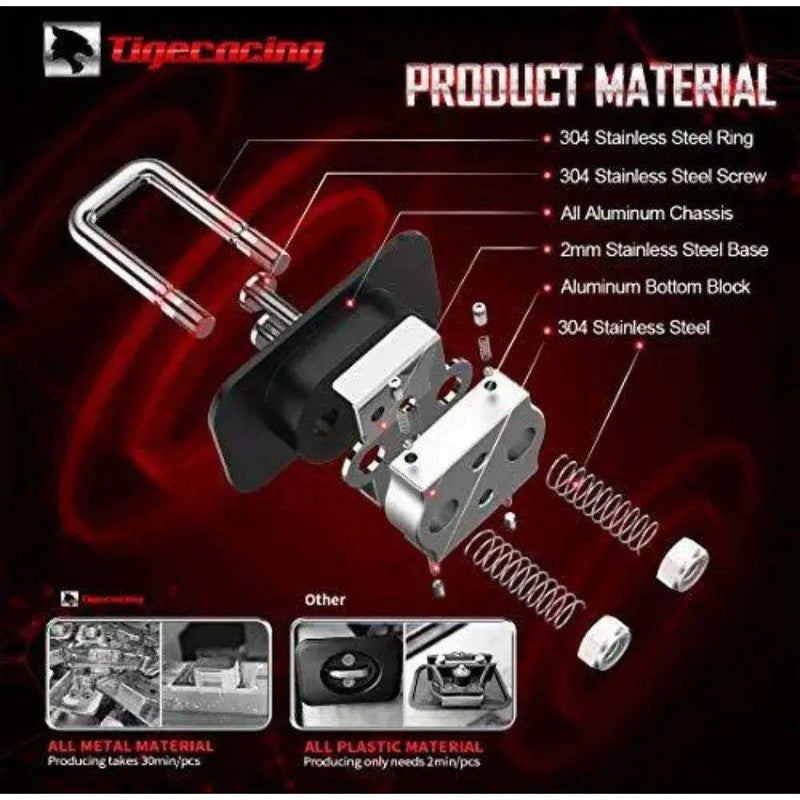 Tigeracing Tie Down Anchors Retractable Truck Bed Top Side D Ring Compatible ... by Selzalot