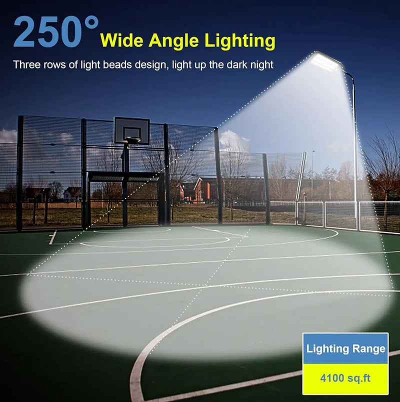 9000W Solar Street Light, 180000 Lumens Dusk to Dawn Street Lights Solar Powered Motion Sensor by Outdoor Solar Outlet