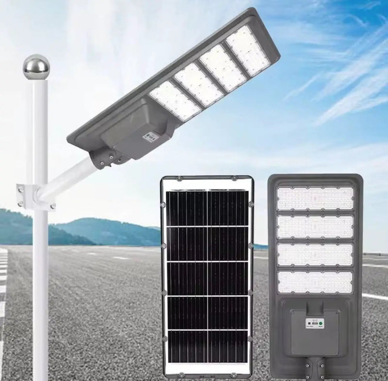 9000W Aluminum Frame All In One Solar Street /Parking Lights Motion Sensor, Dusk to Dawn 180000LM with Remote Control by Outdoor Solar Outlet