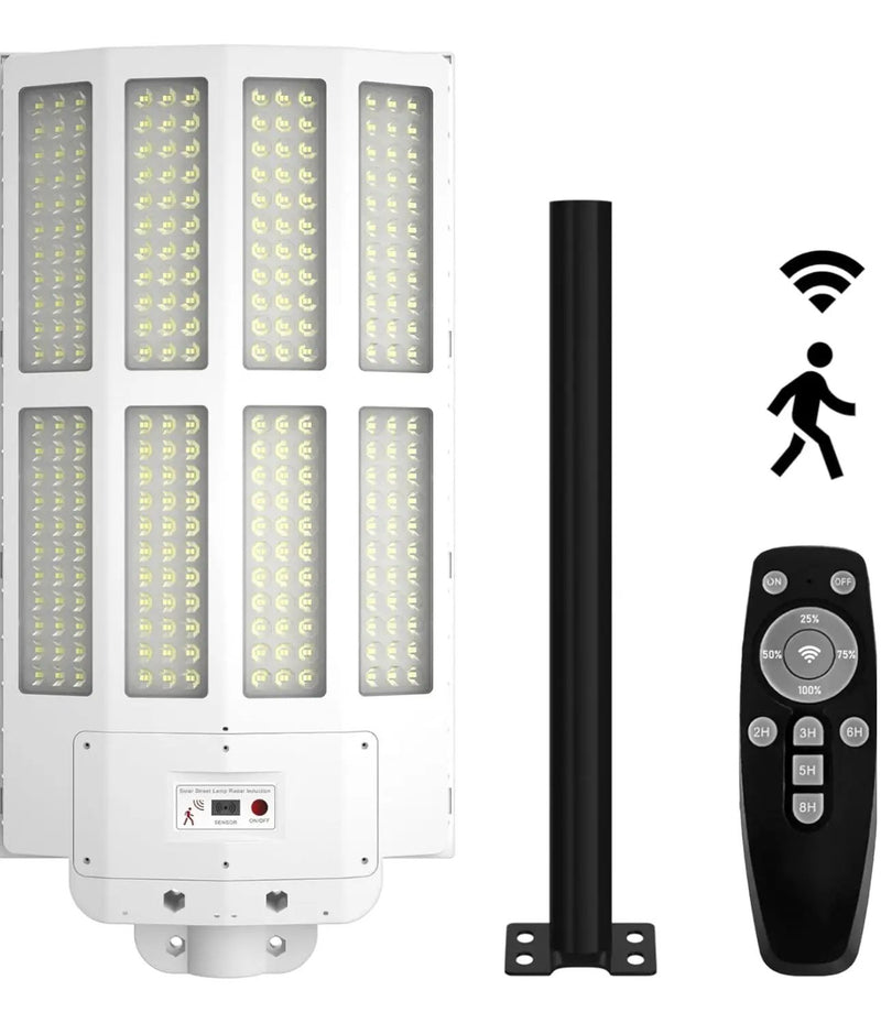 2500W Solar Street Light Outdoor Waterproof, 6500K Motion Sensor Lights Dusk to Dawn, 200,000LM Wall Light with Remote Control by Outdoor Solar Outlet