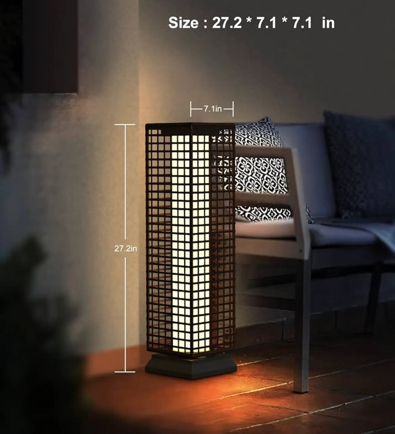 SmartYard 28’ Outdoor Solar Floor Lamp with 2 Lighting Modes by Outdoor Solar Outlet