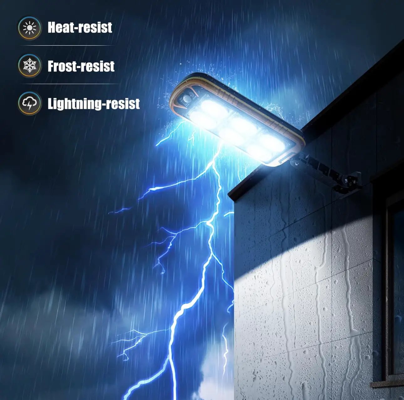 SmartYard Solar Lights Outdoor Motion Sensor Light, 7000K Solar Street Lights with Remote Control, Dusk to Dawn Flood Light Outdoor, IP65 Waterproof Security Light (4 Packs) by Outdoor Solar Outlet
