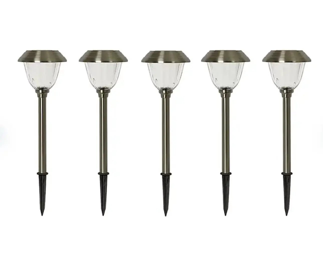 Energizer 10Pack Solar Pathway LED Lights Outdoor-Stainless Steel 15 Lumen ( Silver ) by Outdoor Solar Outlet