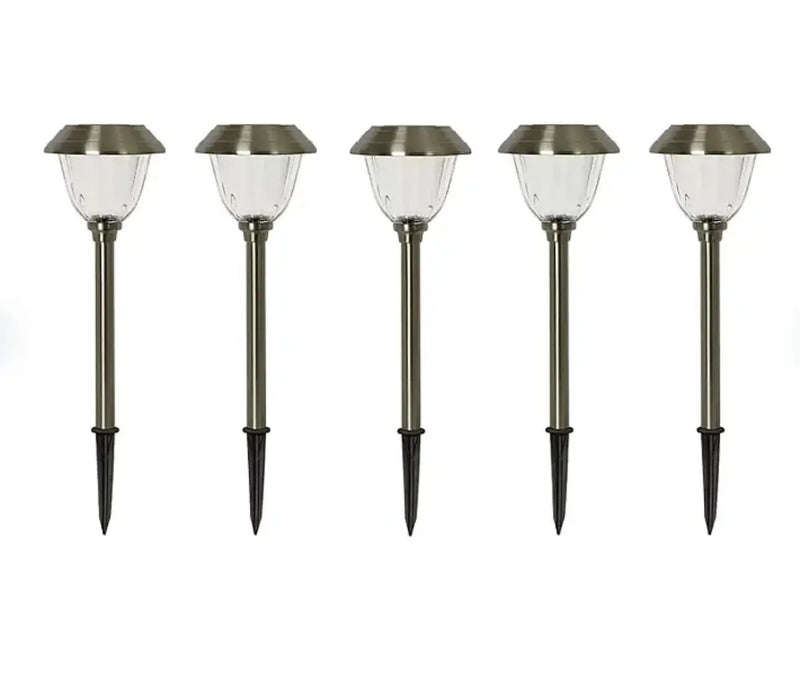 Energizer 10Pack Solar Pathway LED Lights Outdoor-Stainless Steel 15 Lumen ( Silver ) by Outdoor Solar Outlet