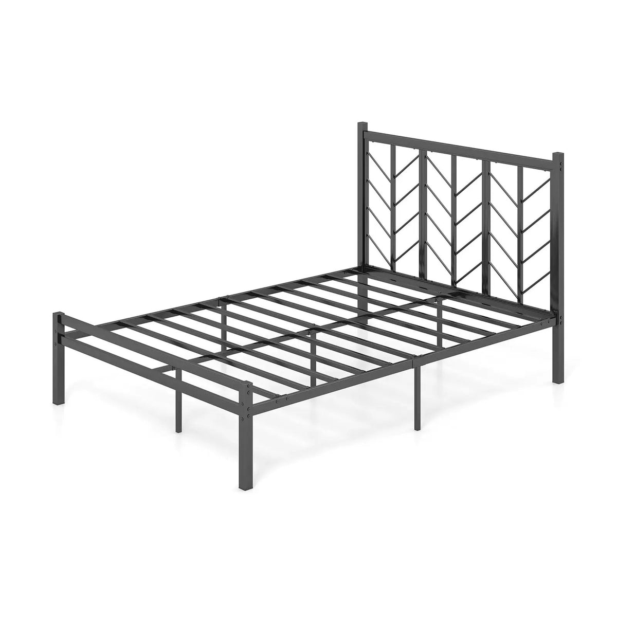 Queen Size Platform Bed with Headboard and Metal Frame, photo 3 of 10
