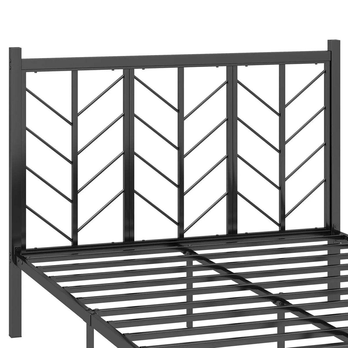 Queen Size Platform Bed with Headboard and Metal Frame, photo 6 of 10