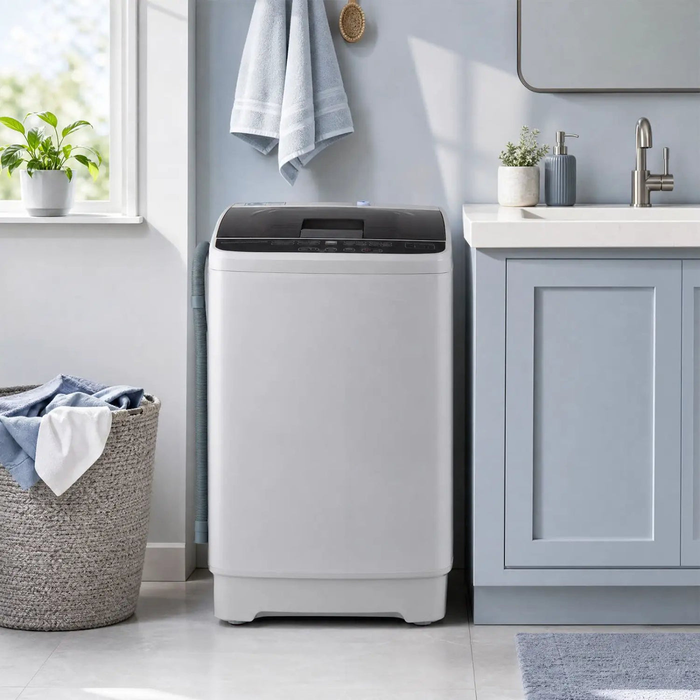 Automatic Washing Machine 7.7 lbs with 8 Programs & Drain Pump by DirectDeals