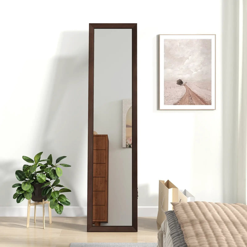 Full Length Mirror with Stand and Solid Wood Frame by DirectDeals