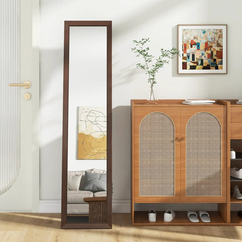Full Length Mirror with Stand and Solid Wood Frame by DirectDeals