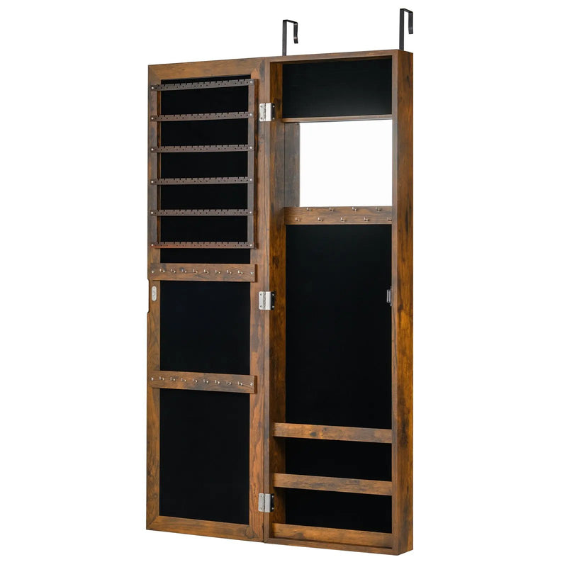 Jewelry Cabinet Wall or Door Mounted Jewelry Armoire Modern Hanging Jewelry Organizer by DirectDeals