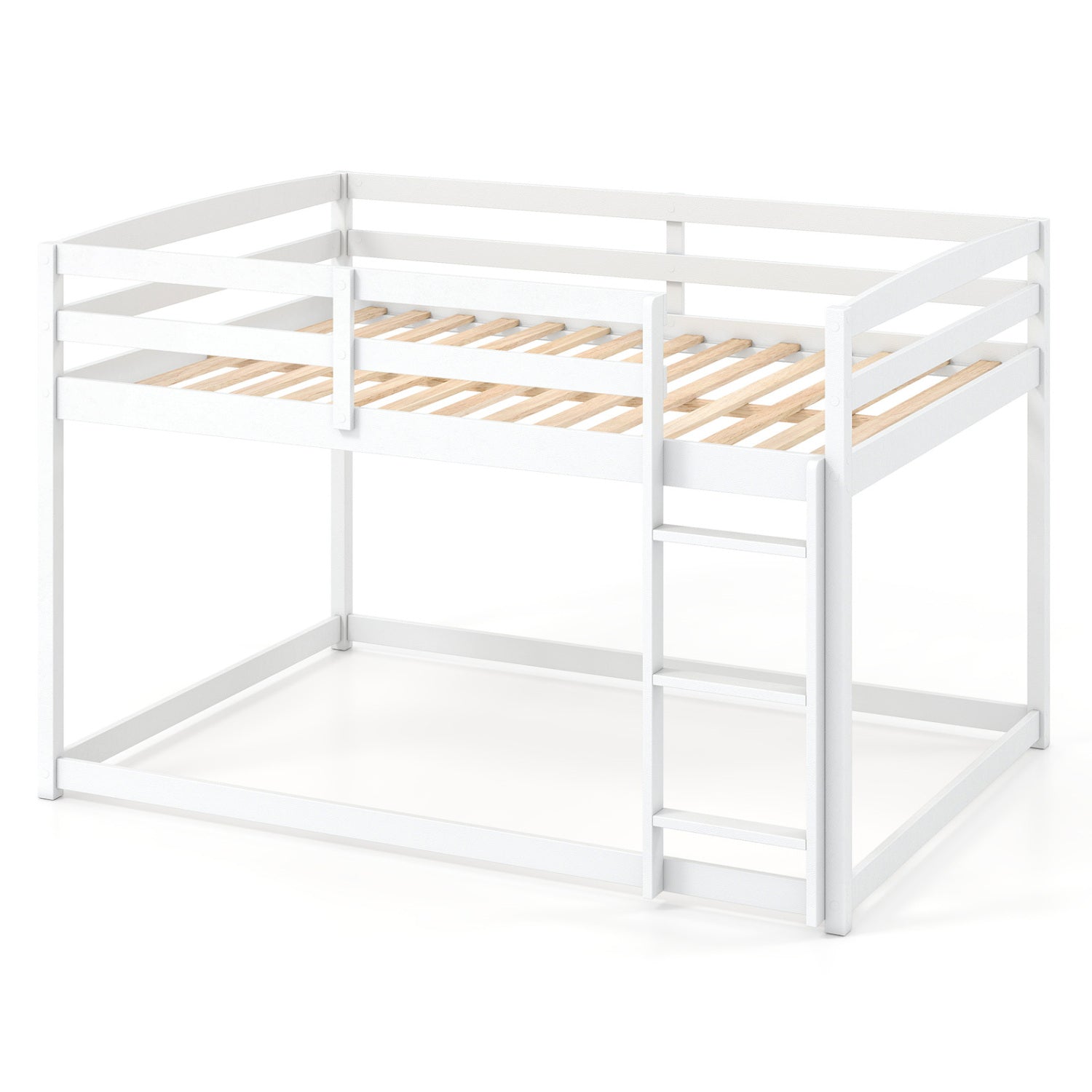 Full Over Full Bunk Bed with Ladder and Safety Guardrails by DirectDeals