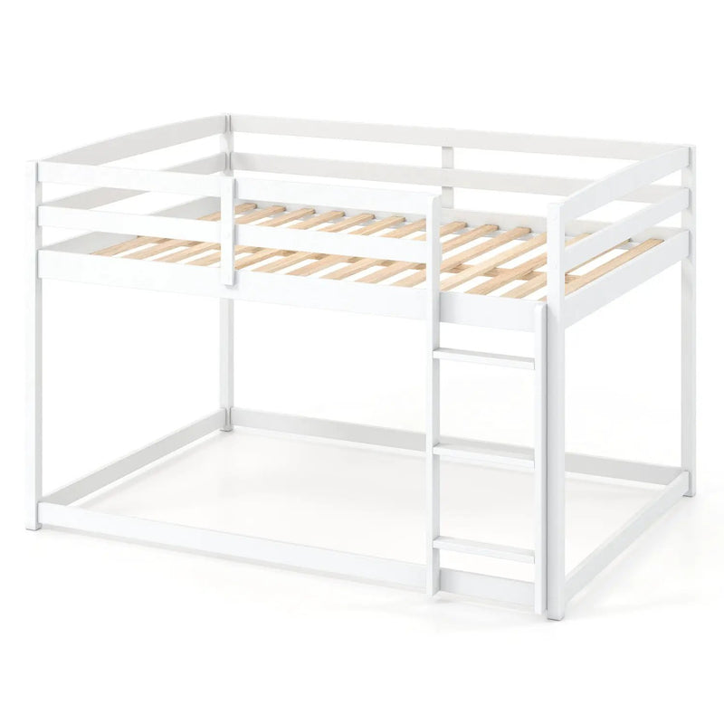 Full Over Full Bunk Bed with Ladder and Safety Guardrails by DirectDeals