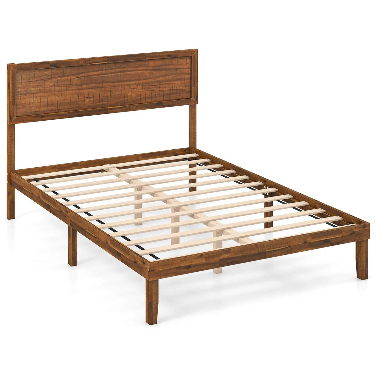 Twin/Full/Queen Size Bed Frame with Headboard and Wooden Slats Support, photo 9 of 10