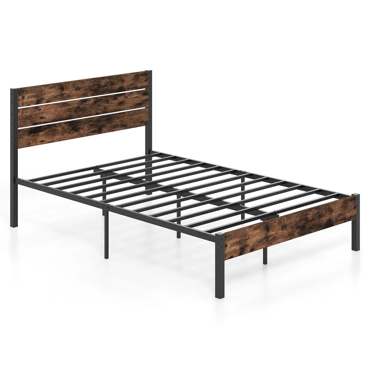 Full/King/Queen/Twin Size Bed Frame with High Headboard and Mute Bar, photo 3 of 11