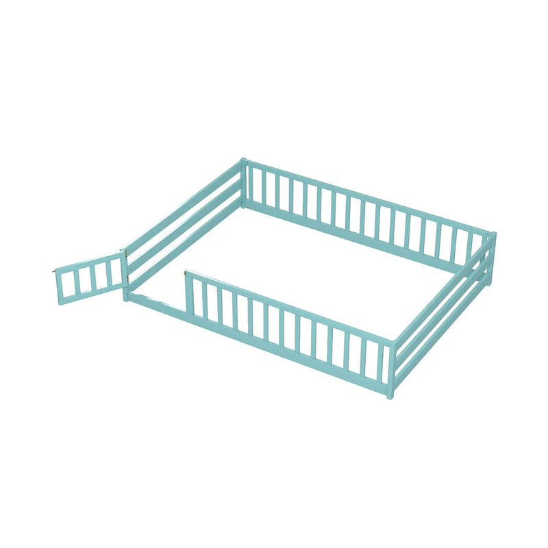 Full Size Floor Bed with Full Length Safety Guardrails by DirectDeals