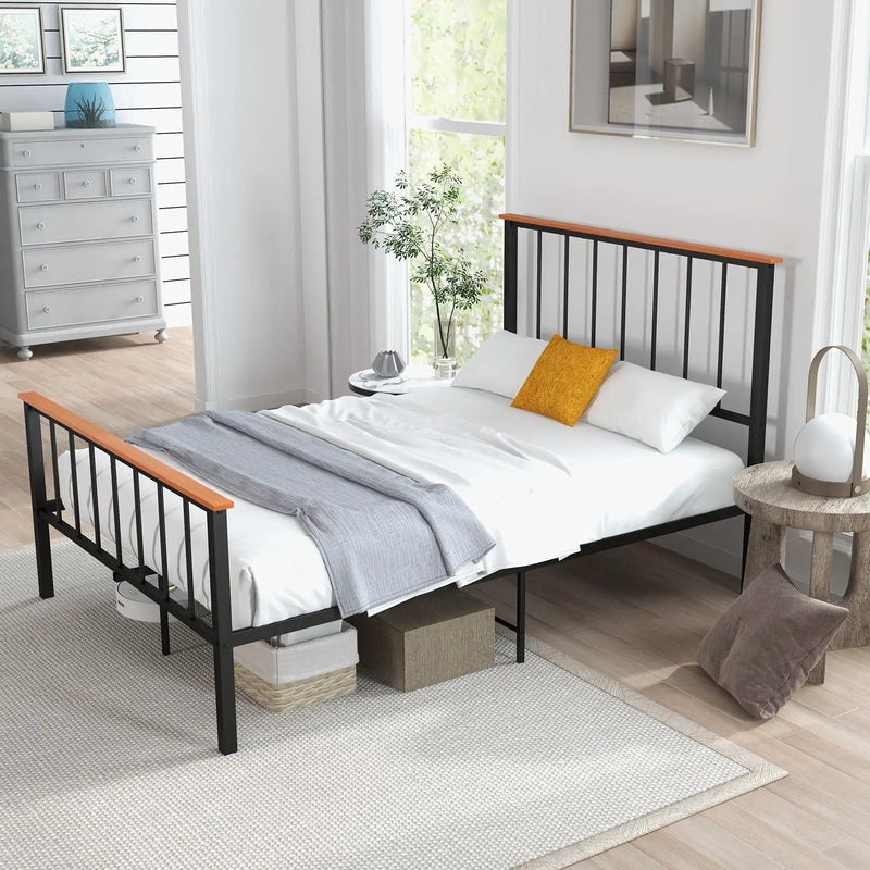 Bed Frame with Headboard and Footboard by DirectDeals