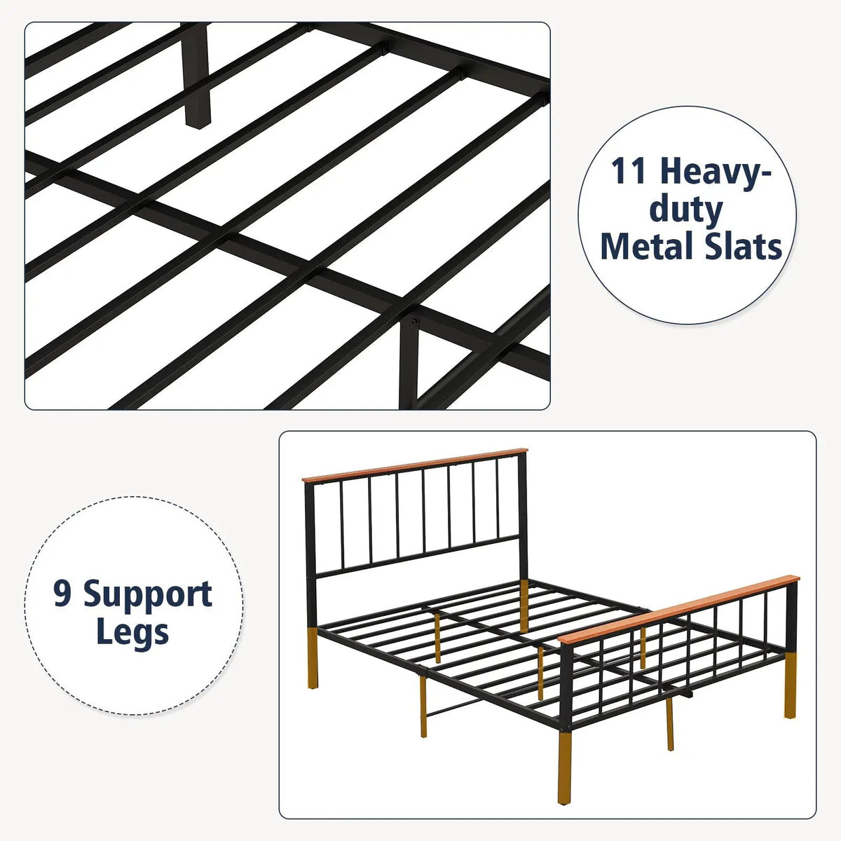 Bed Frame with Headboard and Footboard, photo 8 of 9