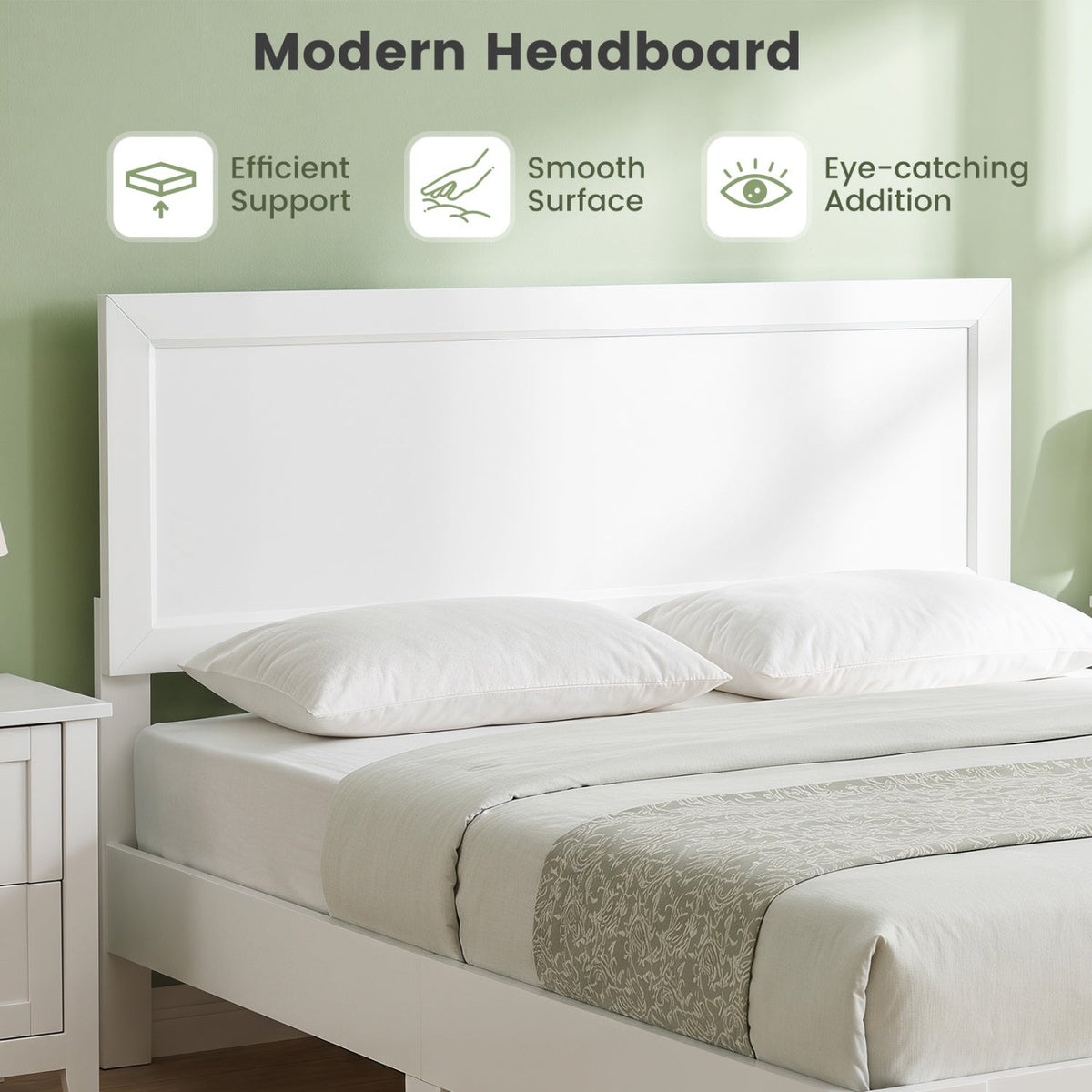 Full Size Platform Bed Frame with Headboard - No Box Spring, photo 8 of 16