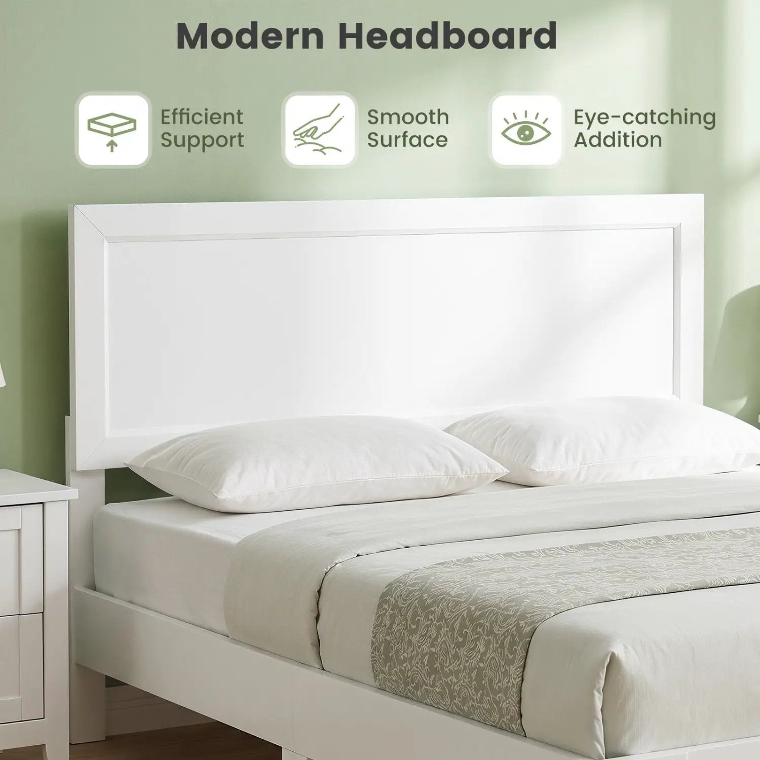 Full Size Platform Bed Frame with Headboard - No Box Spring by DirectDeals