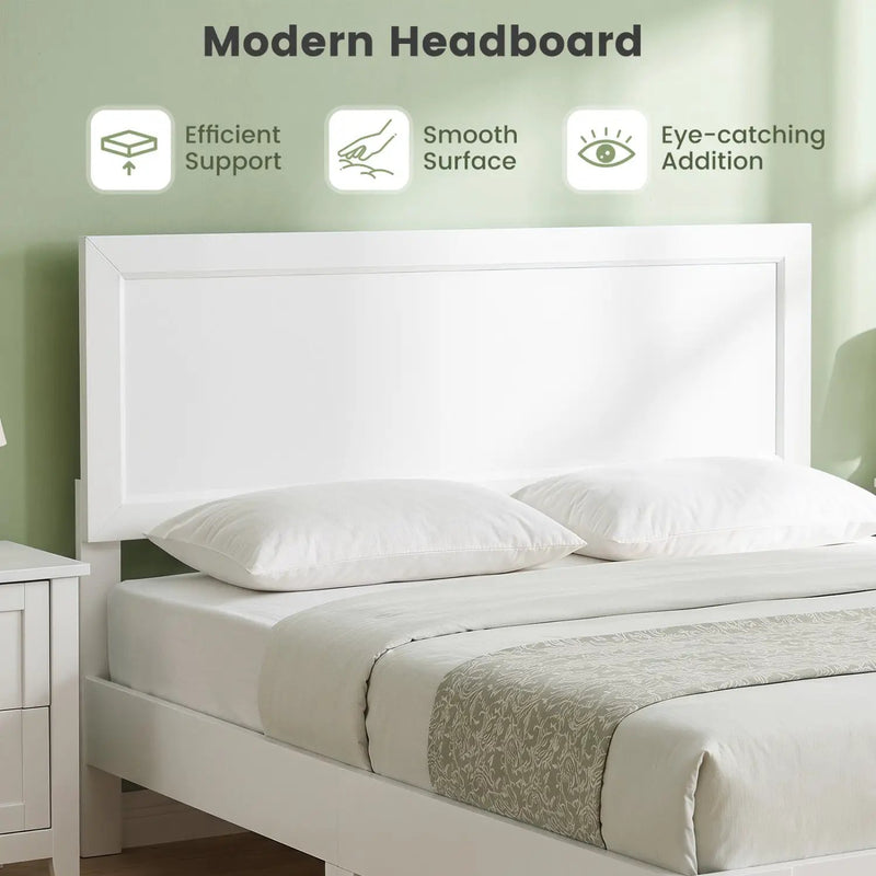 Full Size Platform Bed Frame with Headboard - No Box Spring by DirectDeals