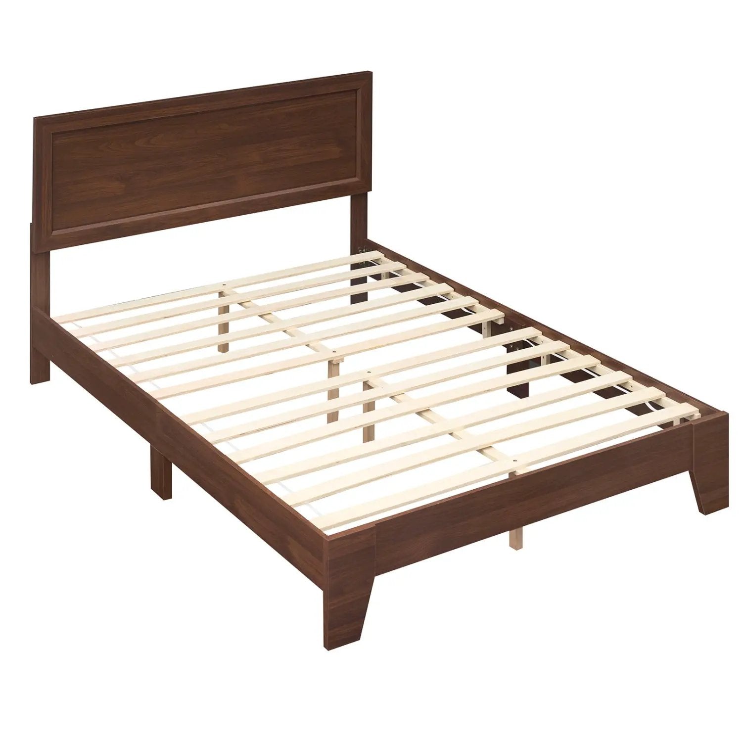 Full Size Platform Bed Frame with Headboard - No Box Spring by DirectDeals
