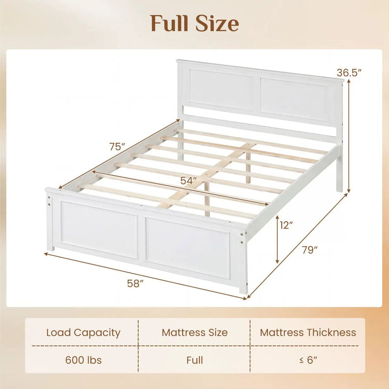 Twin Size Platform Bed Frame with Headboard by DirectDeals