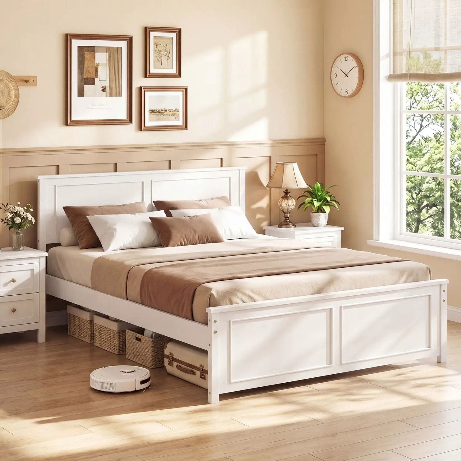 Twin Size Platform Bed Frame with Headboard by DirectDeals
