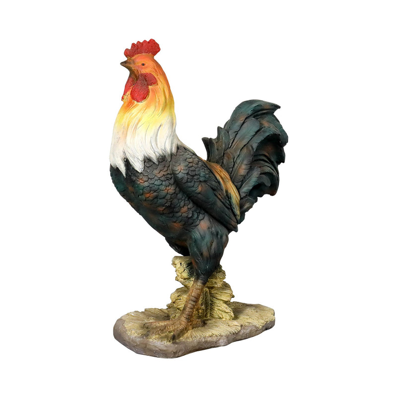 Concrete Rooster Statue Hand Painted Farmhouse 22 In, photo 4 of 15