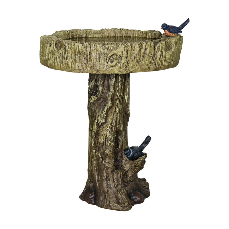 Concrete Tree Trunk Bird Bath Deep Bark 24 Inch, photo 8 of 10