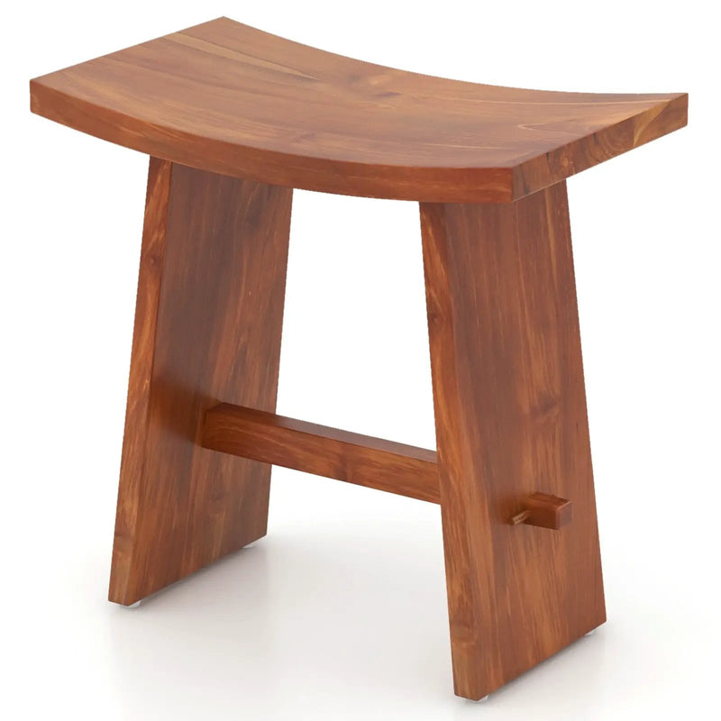 20 Inch Fully Assembled Shower Stool with Curved Seat for Inside Shower by DirectDeals