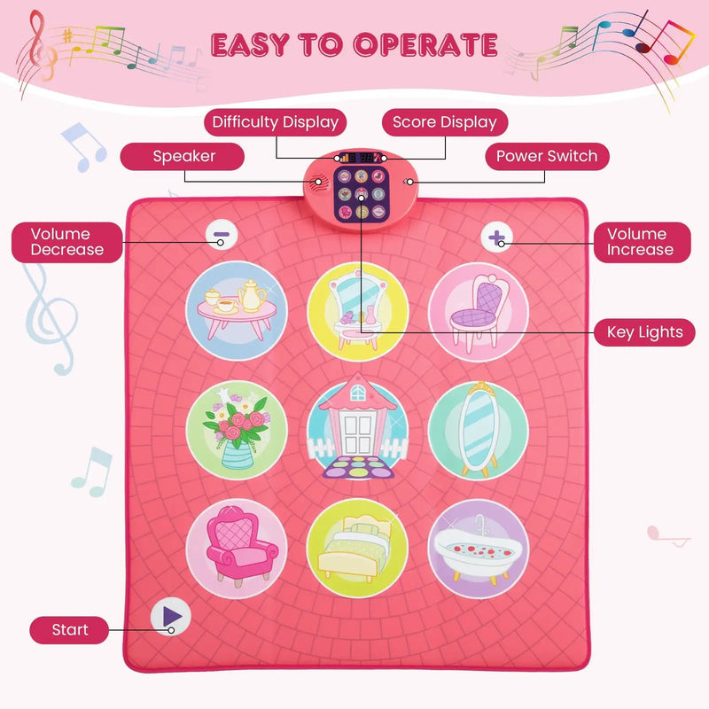 Fun Dance Mat for Kids Dance Pad Game Toy by DirectDeals