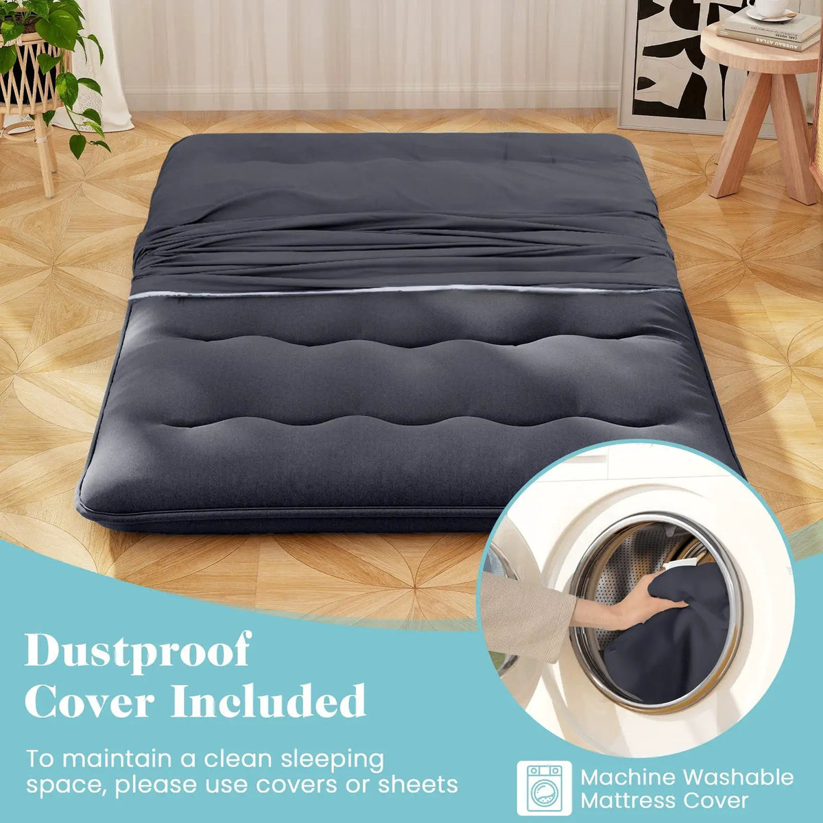 Futon Mattress with Washable Cover and Foldable Mat, photo 8 of 11