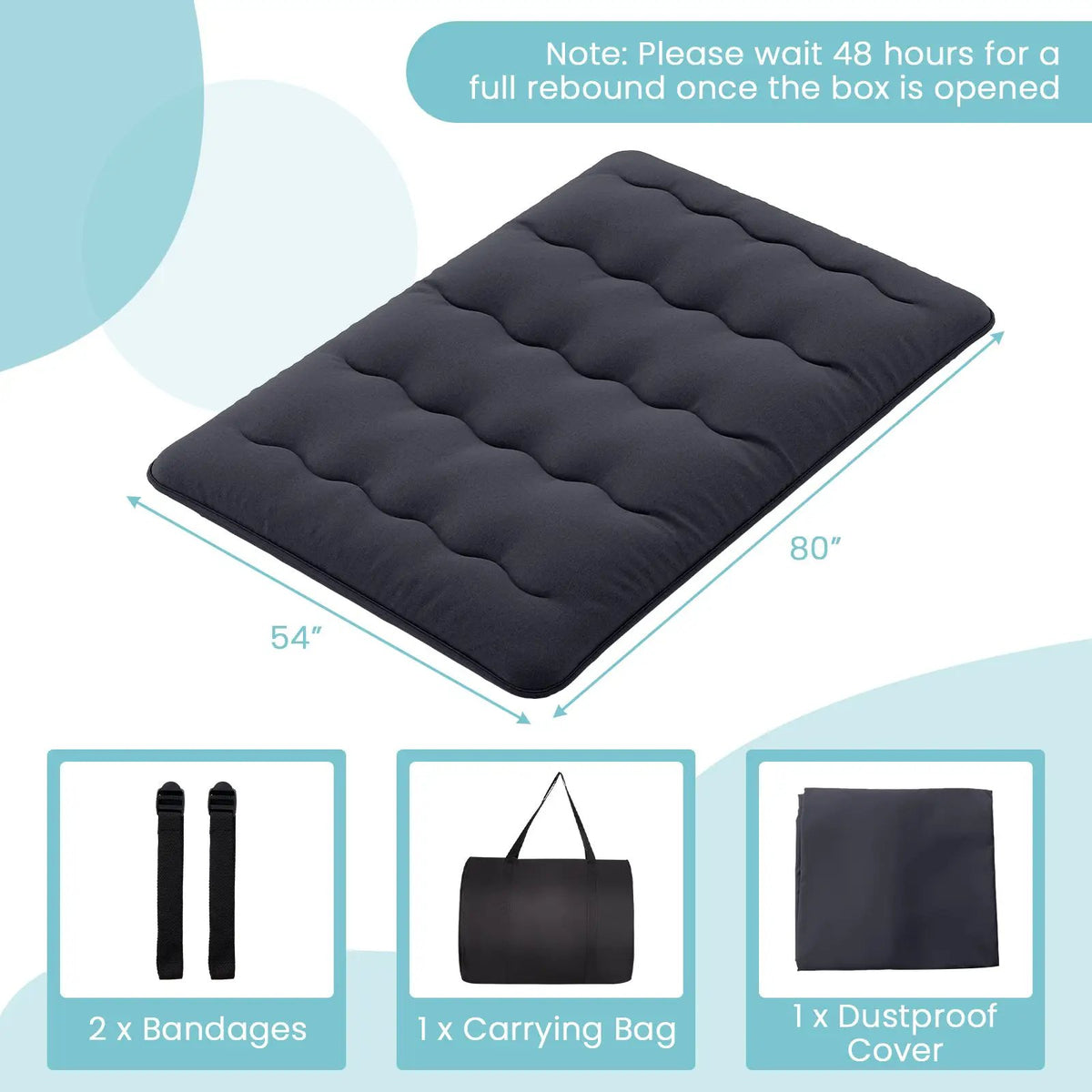 Futon Mattress with Washable Cover and Foldable Mat, photo 4 of 11