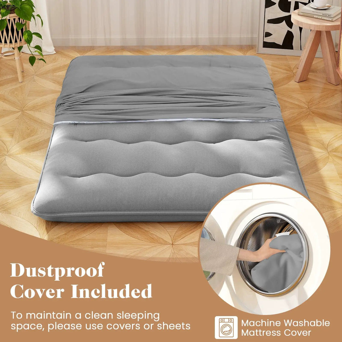 Futon Mattress with Washable Cover and Carry Bag, photo 7 of 11