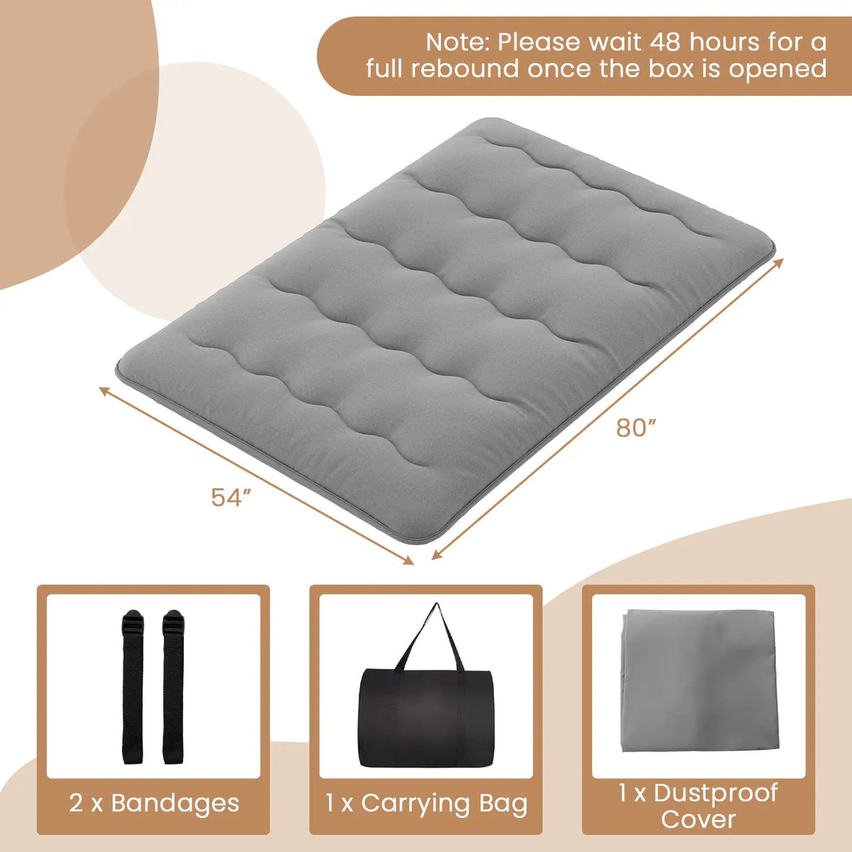 Futon Mattress with Washable Cover and Carry Bag, photo 4 of 11