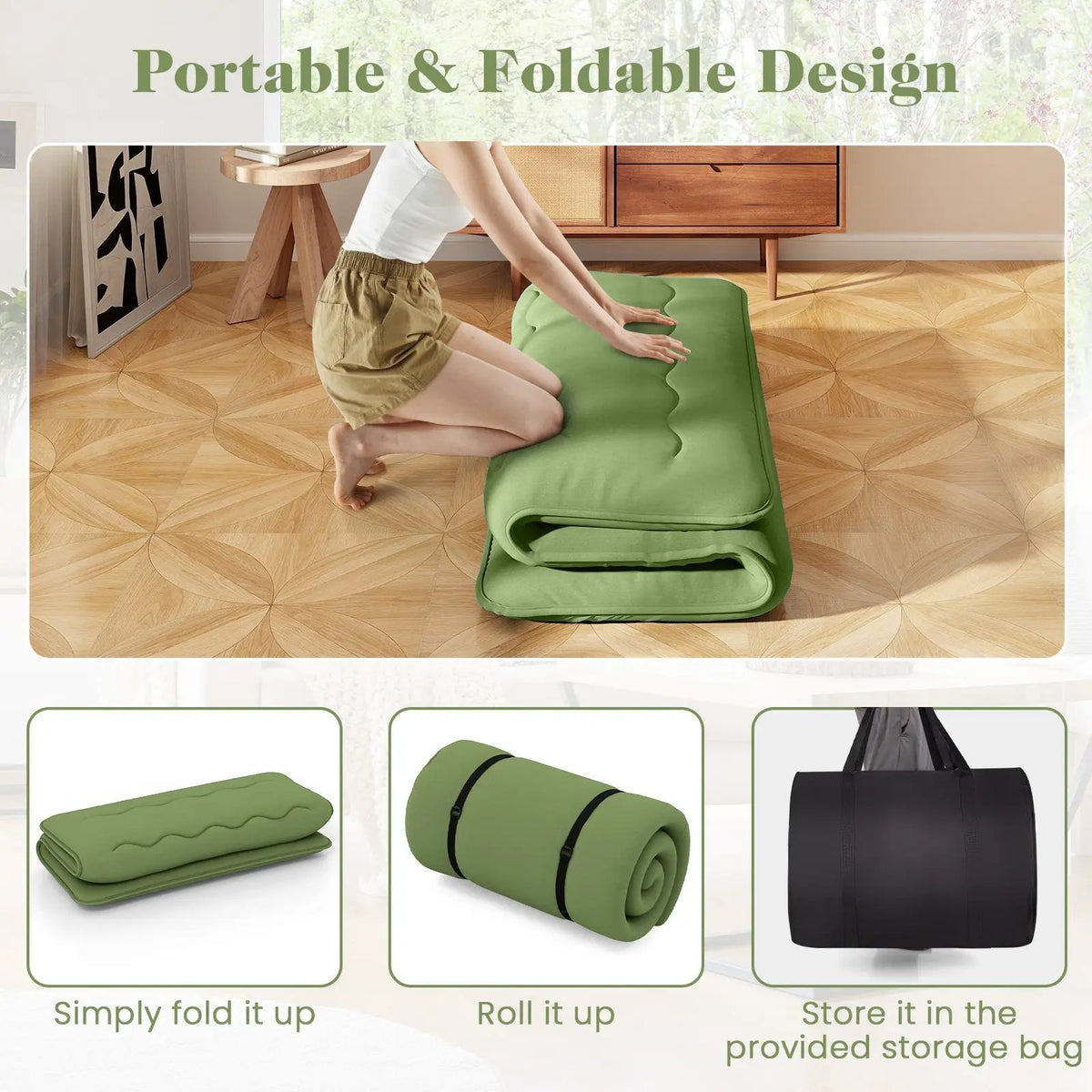 Floor Mattress with Washable Cover and Carry Bag, photo 7 of 11