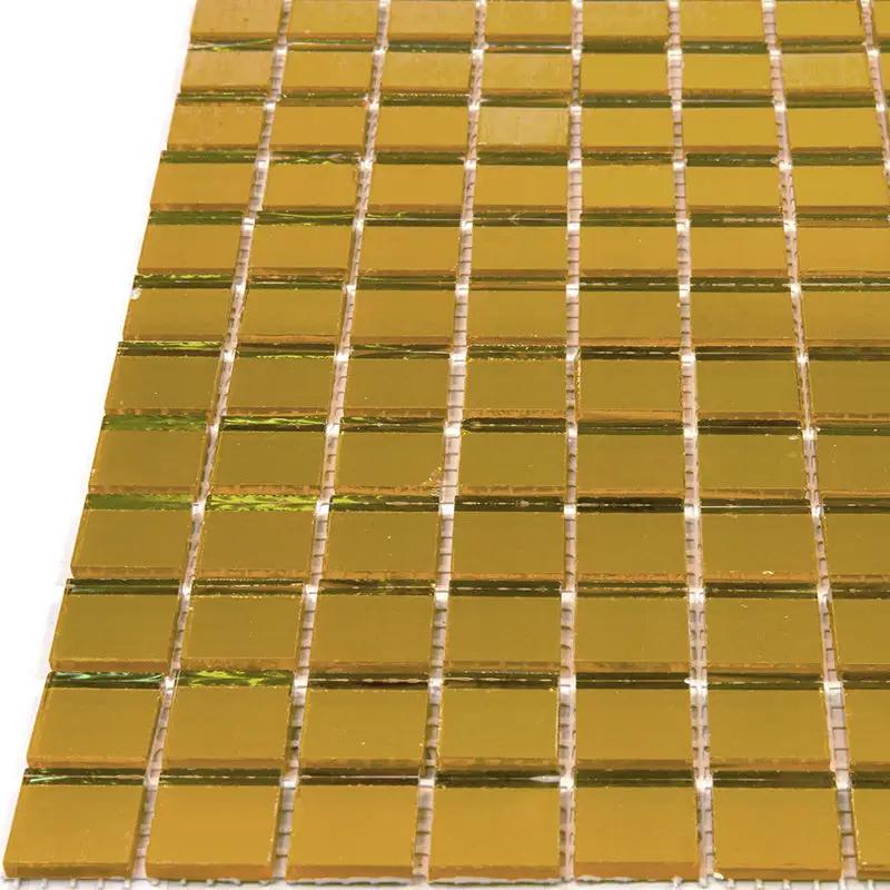 Amber Gold 12x12 Glossy Uniform Square Glass Mosaic Tile (20 pack, 20 sq ft/case) by Apollo Tile