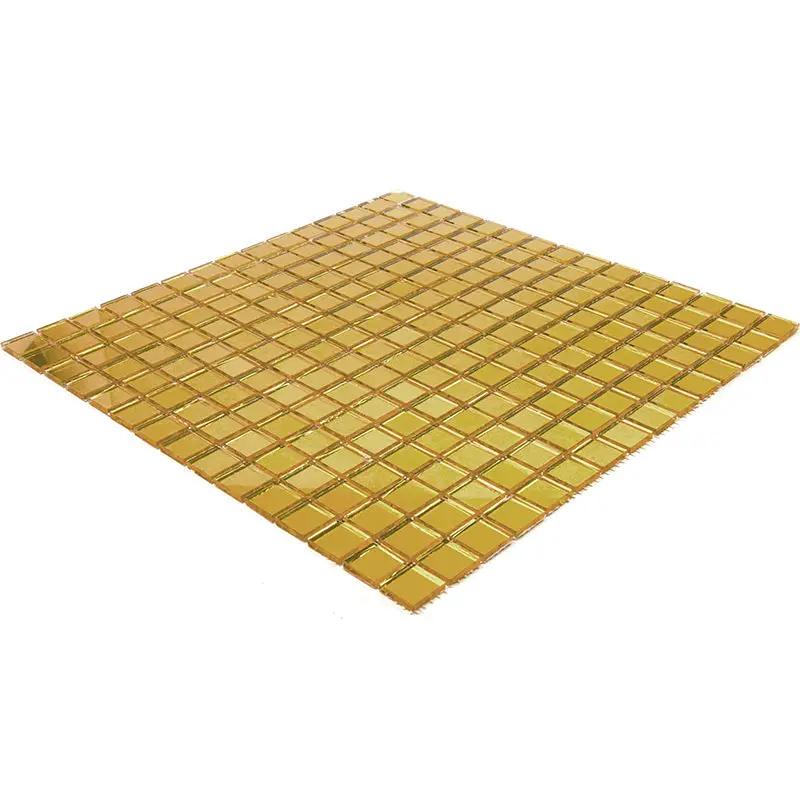 Amber Gold 12x12 Glossy Uniform Square Glass Mosaic Tile (20 pack, 20 sq ft/case) by Apollo Tile
