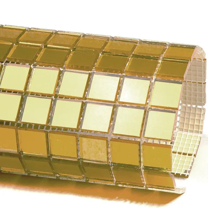 Amber Gold 12x12 Glossy Uniform Square Glass Mosaic Tile (20 pack, 20 sq ft/case) by Apollo Tile