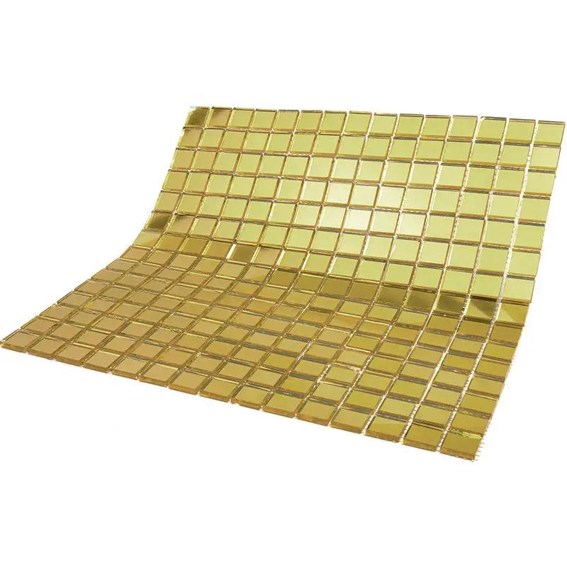 Amber Gold 12x12 Glossy Uniform Square Glass Mosaic Tile (20 pack, 20 sq ft/case) by Apollo Tile